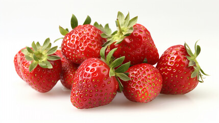 Obraz premium A cluster of ripe strawberries