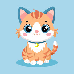 Vector cute baby cat vector illustration 