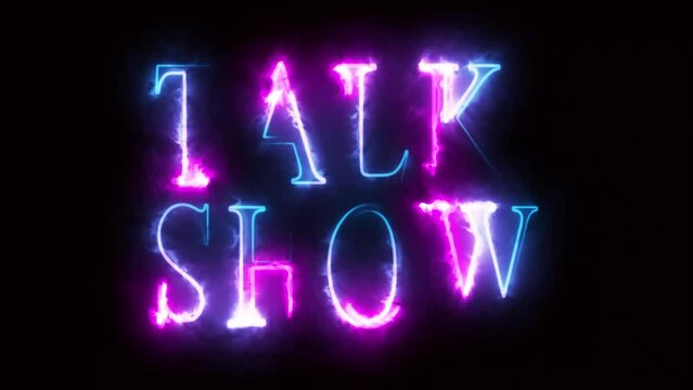 Talk show neon for banner design. Vector talk show neon for concept design. Retro design banner. Symbol, logo illustration. Vector concept