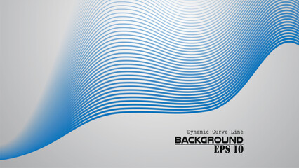 Dynamic curve line abstract background vector image for backdrop or presentation