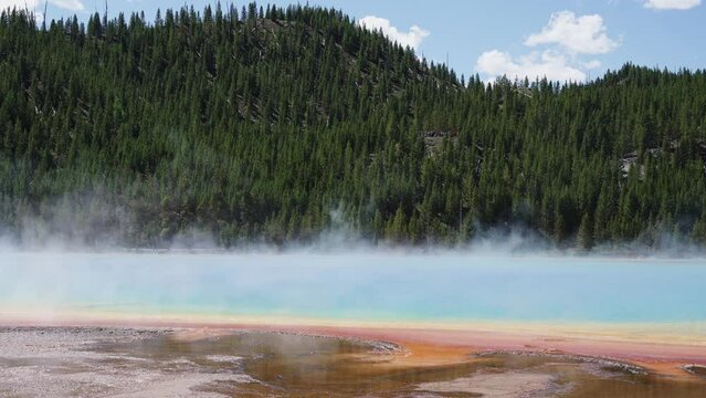 Vibrant Grand Prismatic Spring, Yellowstone Park, August 27, 2023