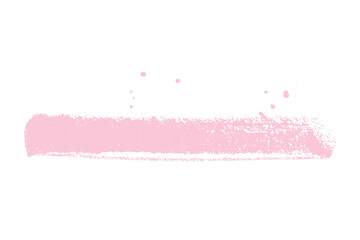 Pink Brush Stroke, Watercolor, Acrylic Paint. Isolated on White Background and Transparent PNG.