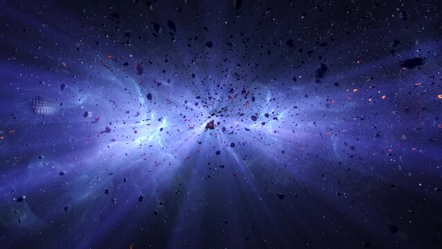 Meteor shower in deep space
3d rendering of deep space with asteroids concept, 4K, 2024
