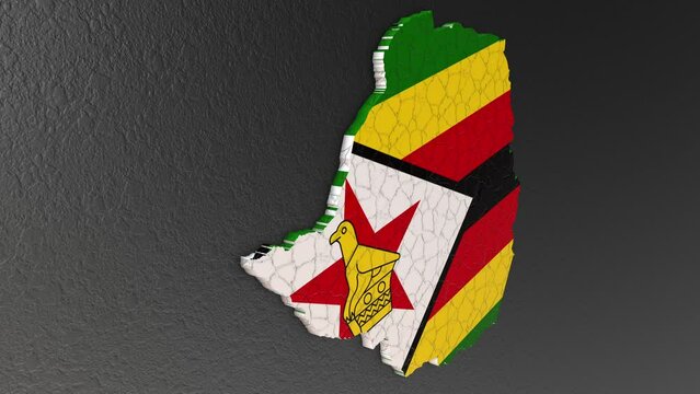 Zimbabwe map 3d. 3d map of Zimbabwe.