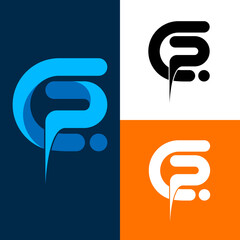 C+P Letter Mark Logo
