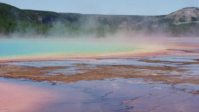 Scenic Yellowstone National Park on August 27, 2023, USA