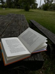 book on the grass