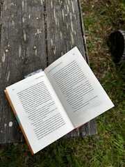 book on the grass