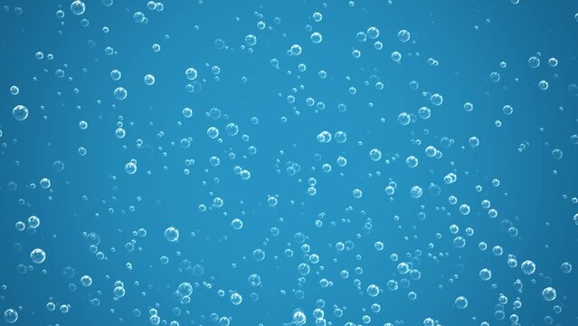 Abstract Underwater air bubbles flowing 4K, Screen loop Animation, Ocean