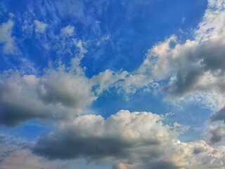 Blue sky with clouds in the sky