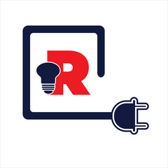 R letter special vector logo design