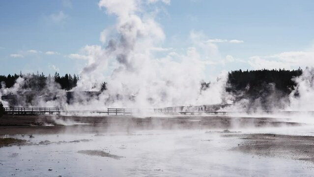 August 27, 2023, Yellowstone National Park Geothermal Site, USA