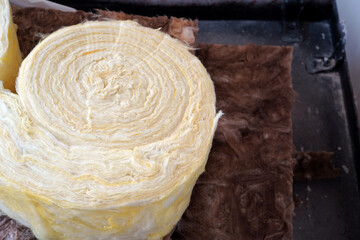 Creamed mineral wool. We see two kinds, light and dark.