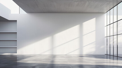 Obraz premium Modern living room interior with blank space and empty wall.