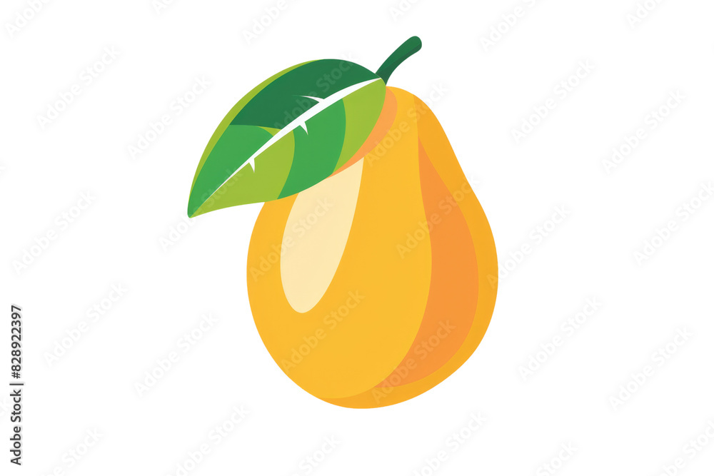 Poster mango icon isolated on white or transparent png