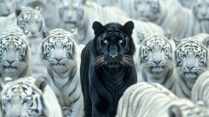 Black and white animals