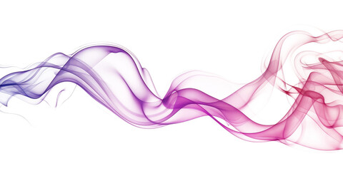 purple pink smooth smoke wave isolated on white or transparent png