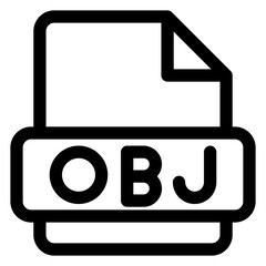 obj line icon vector illustration  isolated on white background