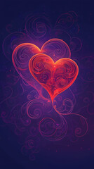 Red hearts, Valentine's Day celebration