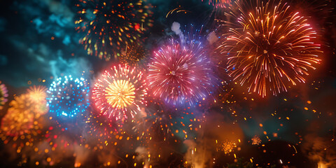 Fototapeta premium 4th of July fireworks