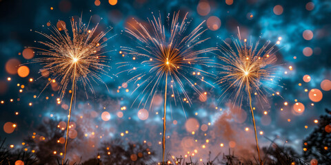 Fototapeta premium 4th of July fireworks