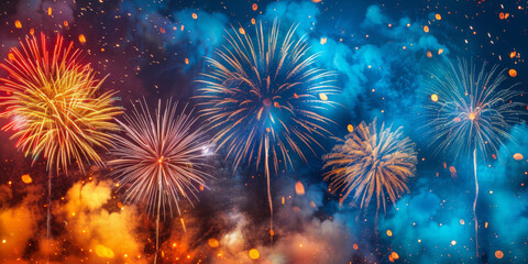 Fototapeta premium 4th of July fireworks