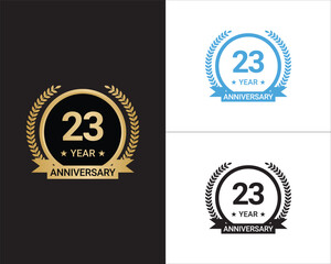 23 Years Anniversary Vector, 23 Years Anniversary Logo