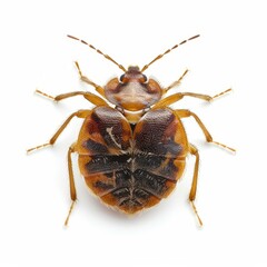 Bedbug insect isolated on white