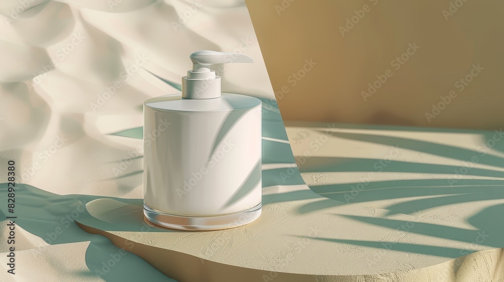 Canvas Prints empty mock up label on skincare product