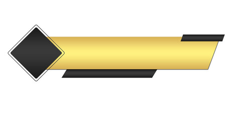 Golden Lower third Label Banner Design