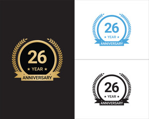 26 Years Anniversary Vector, 26 Years Anniversary Logo