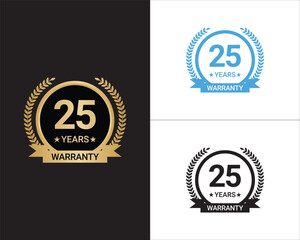 25 Years Warranty Vector, 25 Years Warranty Logo