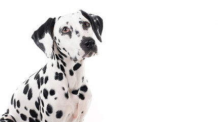 Dalmatian on white isolated background