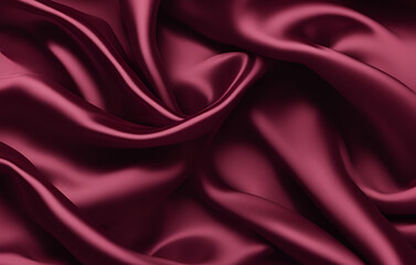 Obraz premium Luxury silk fabric textile texture background, Burgundy silk Elegant shiny texture Generate Ai, Luxury silk fabric textile texture background 