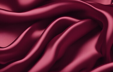 Obraz premium Satin Fabric Texture Background, Red maroon silk or satin luxury fabric texture can use as an abstract backgroundai generative, Exquisite Maroon Cloth Texture An Alluring Choice For Wallpaper Backgrou