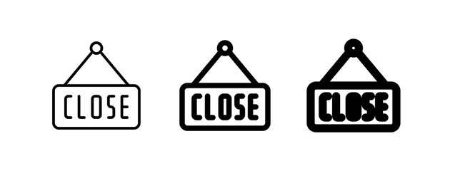 Editable store close sign vector icon. Food, restaurant. Part of a big icon set family. Perfect for web and app interfaces, presentations, infographics, etc