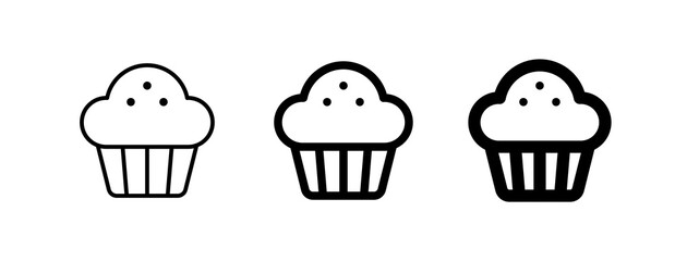 Editable cupcake, muffin vector icon. Food, restaurant. Part of a big icon set family. Perfect for web and app interfaces, presentations, infographics, etc