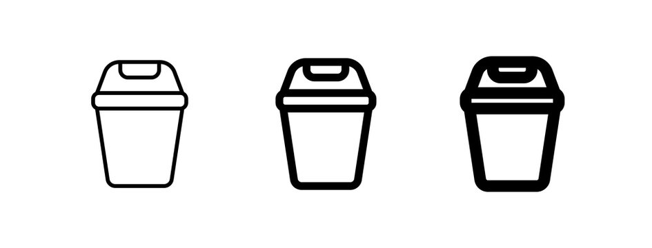 Editable trash bin vector icon. Part of a big icon set family. Perfect for web and app interfaces, presentations, infographics, etc