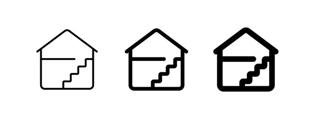 Editable house floor, layout vector icon. Property, real estate, construction, mortgage, interiors. Part of a big icon set family. Perfect for web and app interfaces, presentations, infographics, etc © Totto House