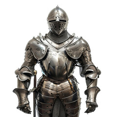 Full Plate Medieval Knight Armor Isolated Without Background