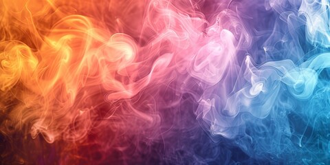 Colorful abstract smoke patterns, creating an ethereal and dreamy visual effect for artistic backgrounds