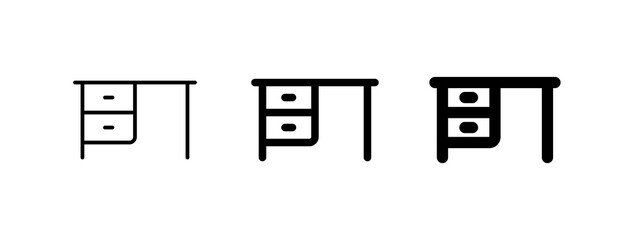 Editable office table vector icon. Part of a big icon set family. Perfect for web and app interfaces, presentations, infographics, etc