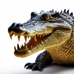 Obraz premium crocodile close-up on a white background,