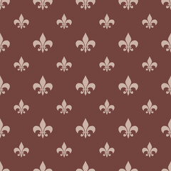 fleur-de-lis royal, luxury seamless pattern background. Ornament with symbol fleur-de-lis illustration