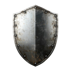 Medieval Steel Shield Isolated Without Background