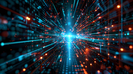 Fototapeta premium High-Performance Digital Background for AI