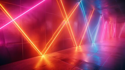 Neon glow with dynamic lines and shapes, ideal for creating a vibrant and futuristic visual effect