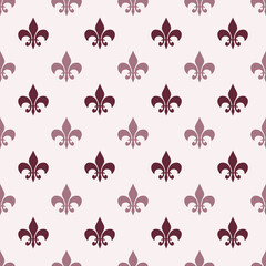 fleur-de-lis royal, luxury seamless pattern background. Ornament with symbol fleur-de-lis illustration