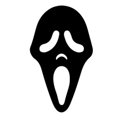 black and white illustration of a mask