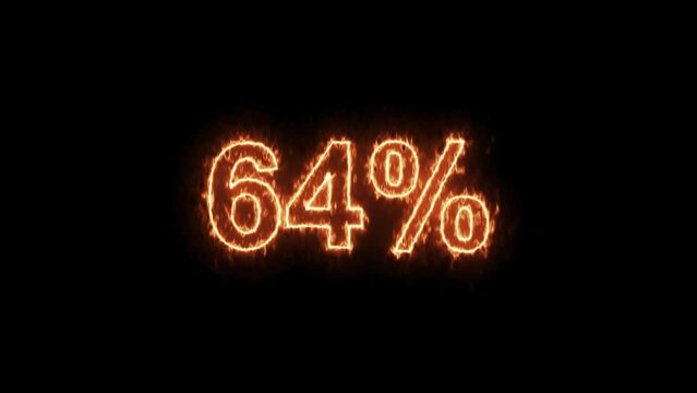 Digital fire Scale is Filled to 100 Percent. Loading Scale. Glowing Percentage Green Bars Animation in 4K.